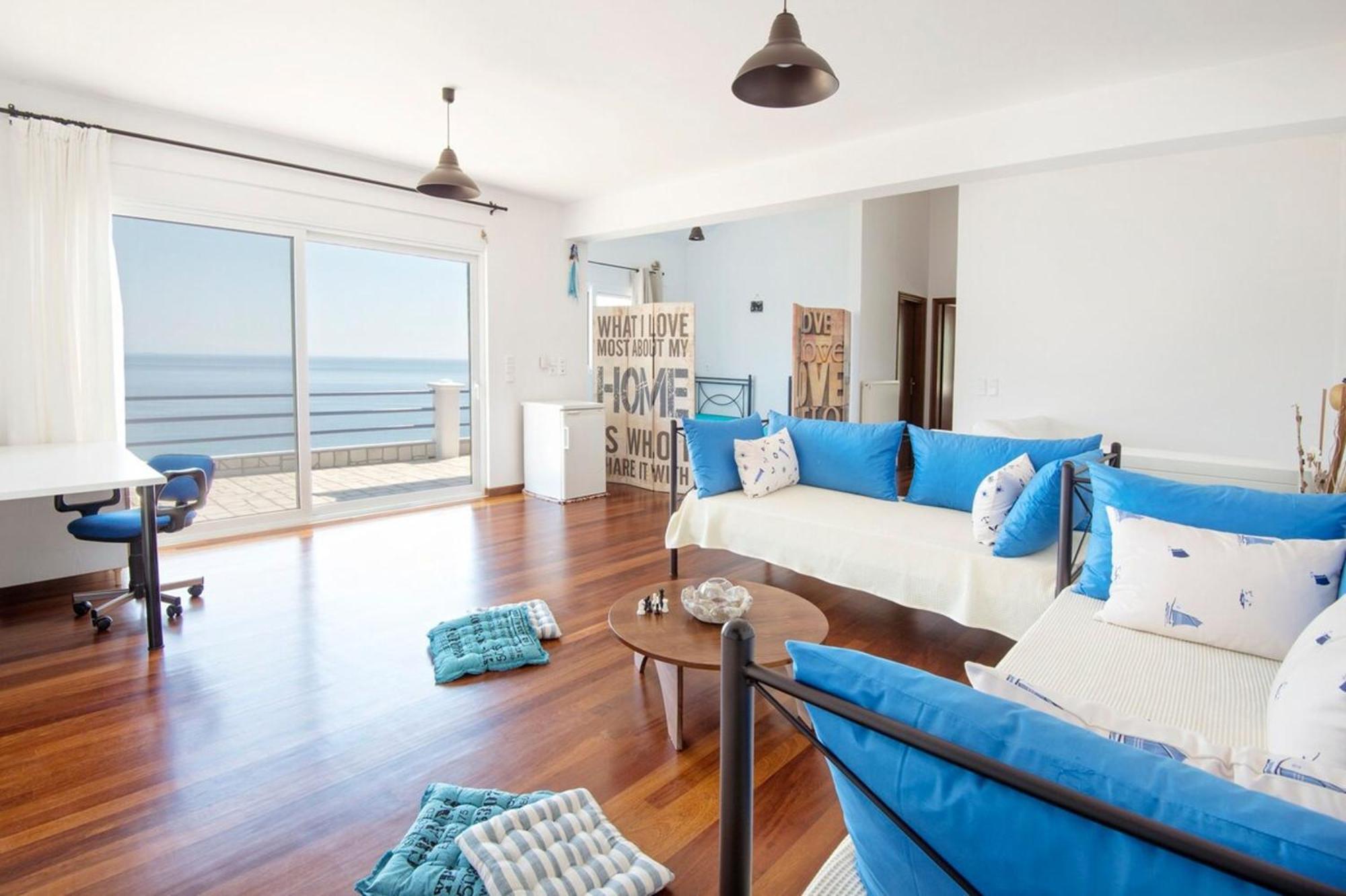Blue Dream Seaside Villa With Superb Sea Views Kymi Ngoại thất bức ảnh